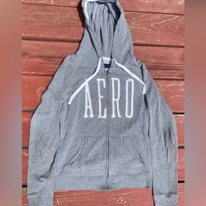 Women’s extra small grey zip-up Aeropostale hoodie